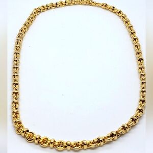 Vintage Providence Chain Co PC chunky gold tone link necklace 30"